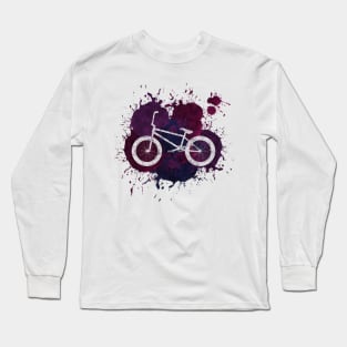 BMX Bike Paint Splatters Long Sleeve T-Shirt